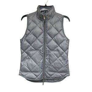 J.Crew Women's Light Grey Quilted Down Puffer Vest Size XXS